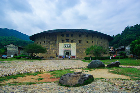 福建永定土楼背景图片