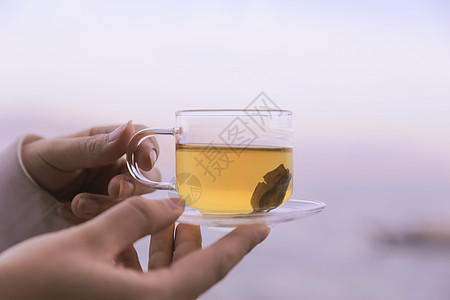 水叶茶艺茶道泡茶背景