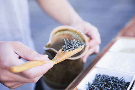 水叶茶艺茶道泡茶背景