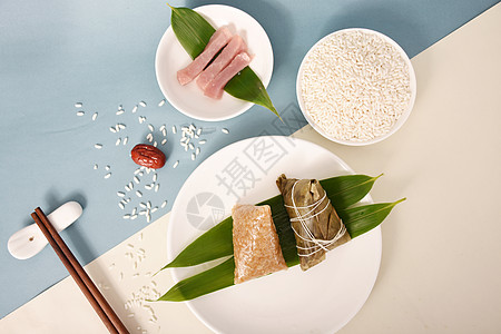 寿司米小清新的端午粽子背景