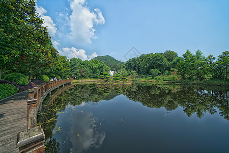 武汉小九寨沟木兰天池的水背景图片