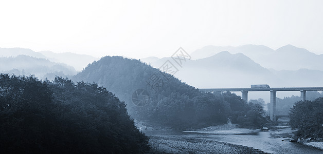 大别山山区高架背景图片