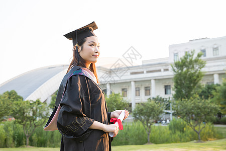 校园女生毕业季青春大学生背景