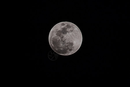黑夜中的月球特写图片
