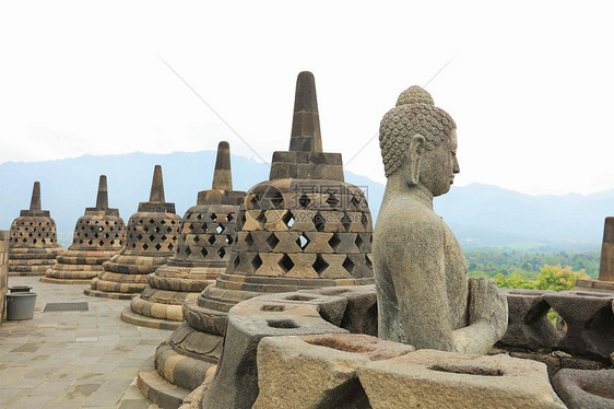 印度尼西亚日惹著名景点婆罗浮屠图片