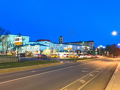 莫斯科街景蓝天高清图片素材