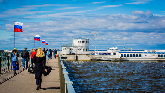 俄罗斯圣彼得堡码头背景