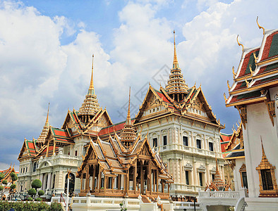 景区酒店泰国曼谷大皇宫建筑群背景