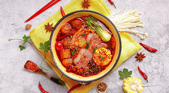 吃麻辣烫图片