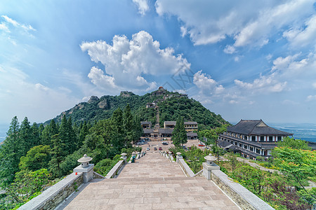 湖北黄陂木兰山景区全景背景