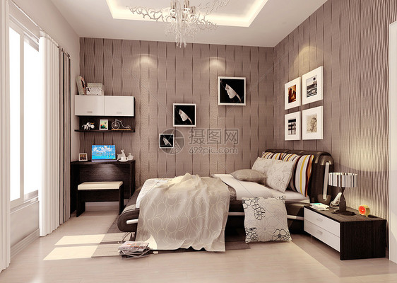 现代卧室效果图片