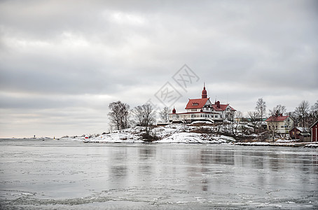 芬兰堡码头城堡背景图片