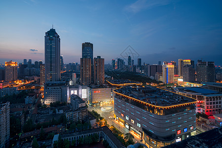 夜晚城市灯光夕阳下的武汉城市夜景背景