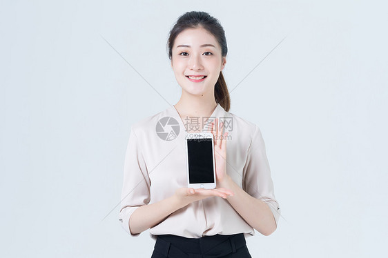 商务女性手机展示图片