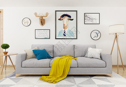 现代简洁风家居陈列室内设计效果图背景图片