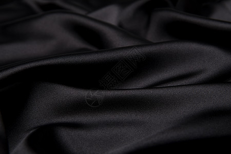 柔软的黑色丝绸背景素材背景