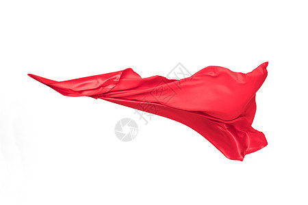 红色飘逸舞动的丝绸背景
