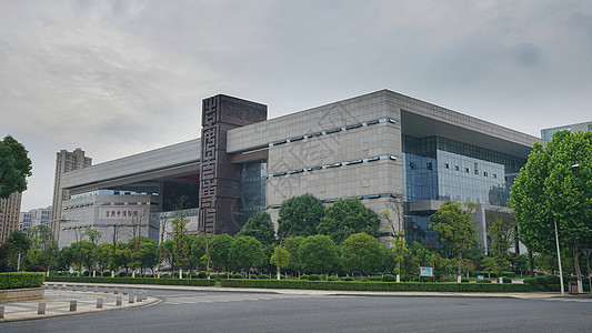 吉安市博物馆建筑全貌背景图片
