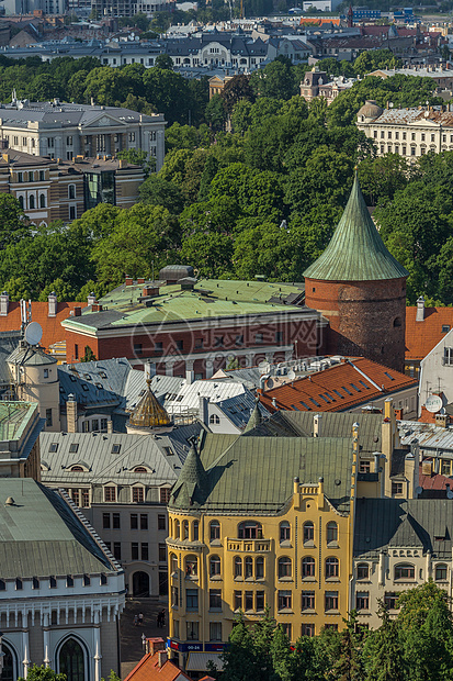 欧洲拉脱维亚首都里加老城风光图片