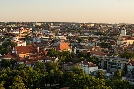 欧洲旅游城市维尔纽斯日落风光图片