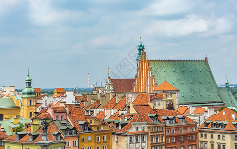 世界旅游波兰华沙老城风光背景