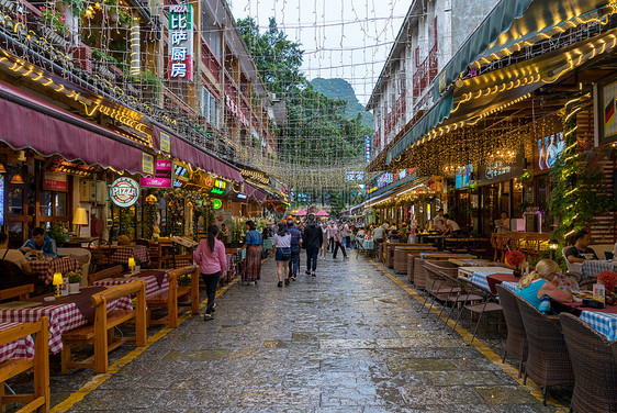 桂林阳朔西街风景图片