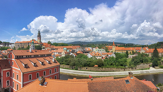 捷克著名旅游CK小镇全景图图片