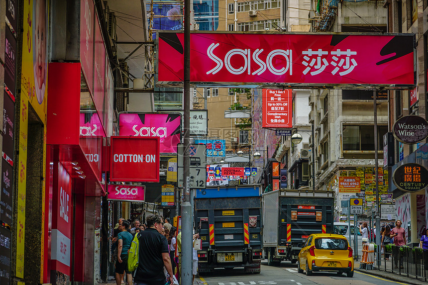 香港日常马路街景图片