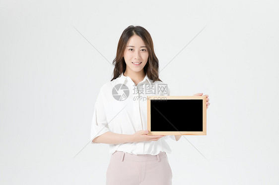 商务女性展示动作图片