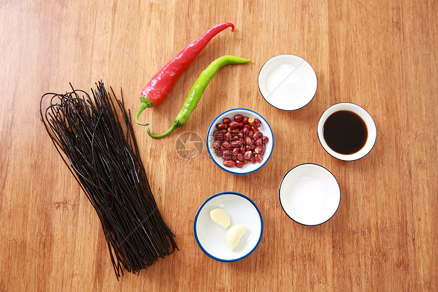 蕨根粉食材图图片