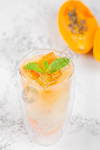 芒果木瓜饮品图片