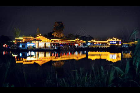常熟风光尚湖夜景图片