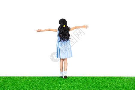 孤独小女孩背影图片