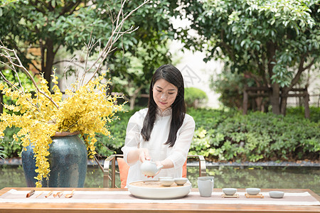 茶艺女性图片