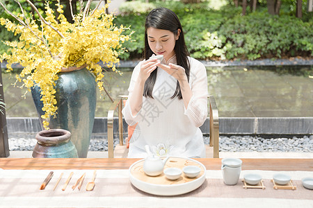 茶艺女性图片