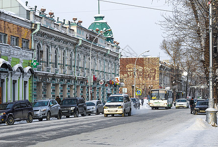 伊尔库茨克冬天街景图片
