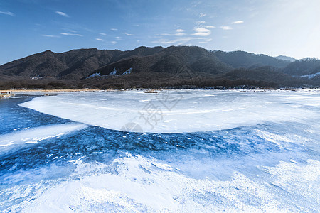冰封的湖泊背景图片