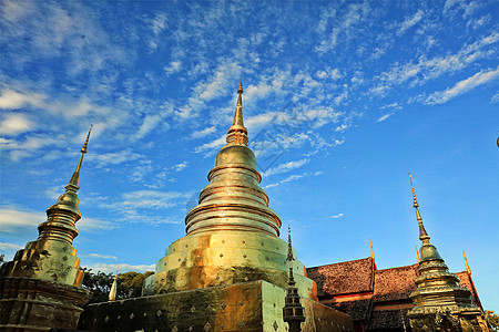 泰国清迈双龙寺背景