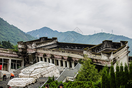 汶川地震遗址公园背景图片