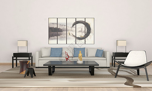 新中式客厅沙发图片