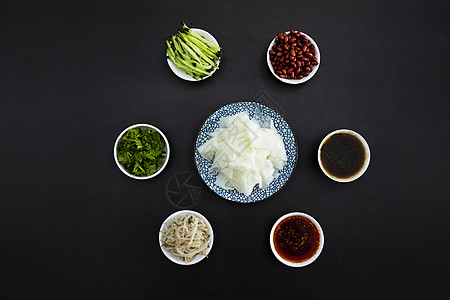 凉拌豆芽小暑凉皮配菜配料背景