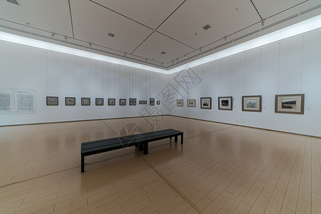空旷的武汉美术馆画展背景图片