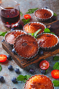 蓝莓甜品背景图片