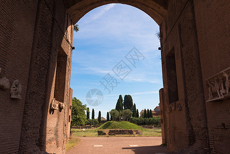 意大利罗马古建筑遗址背景图片