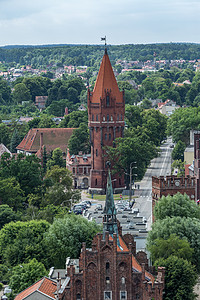波兰著名旅游景点马尔城堡高清图片