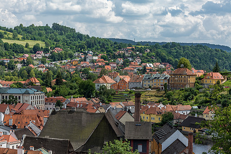 欧洲中世纪小镇克鲁姆鲁夫CK小镇风光图片