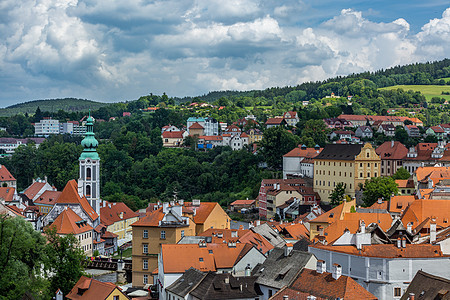 欧洲中世纪小镇克鲁姆鲁夫CK小镇风光图片