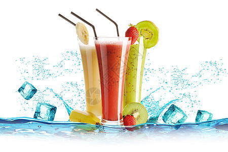 夏季清凉果汁饮品图片