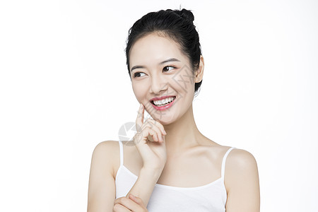女性牙齿护理口腔护理美白女性背景