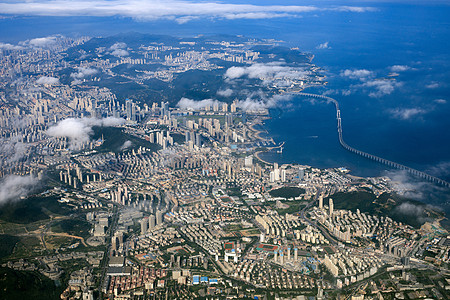 滨海小镇海滨城市大连背景